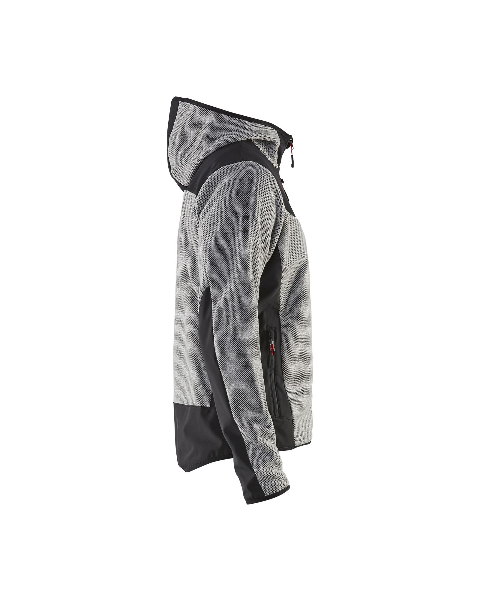 Blåkläder Gebreid jack met softshell 5940 - Grijs mêlee/Zwart zijkant