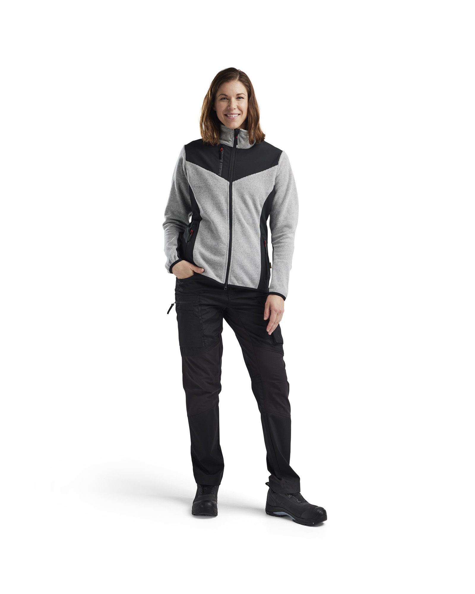 Blåkläder Dames gebreid vest met softshell 5943 detail 1