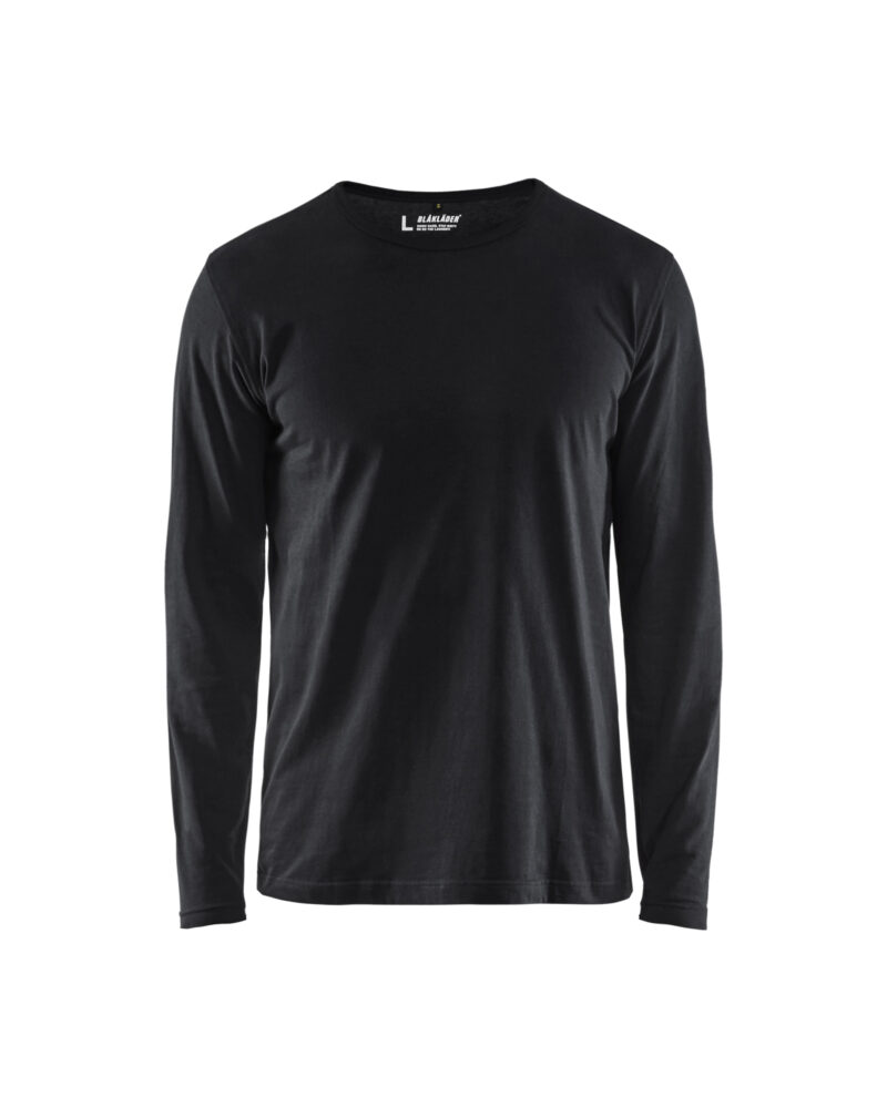 Blåkläder T-shirt lange mouwen 3500 - Zwart voorkant