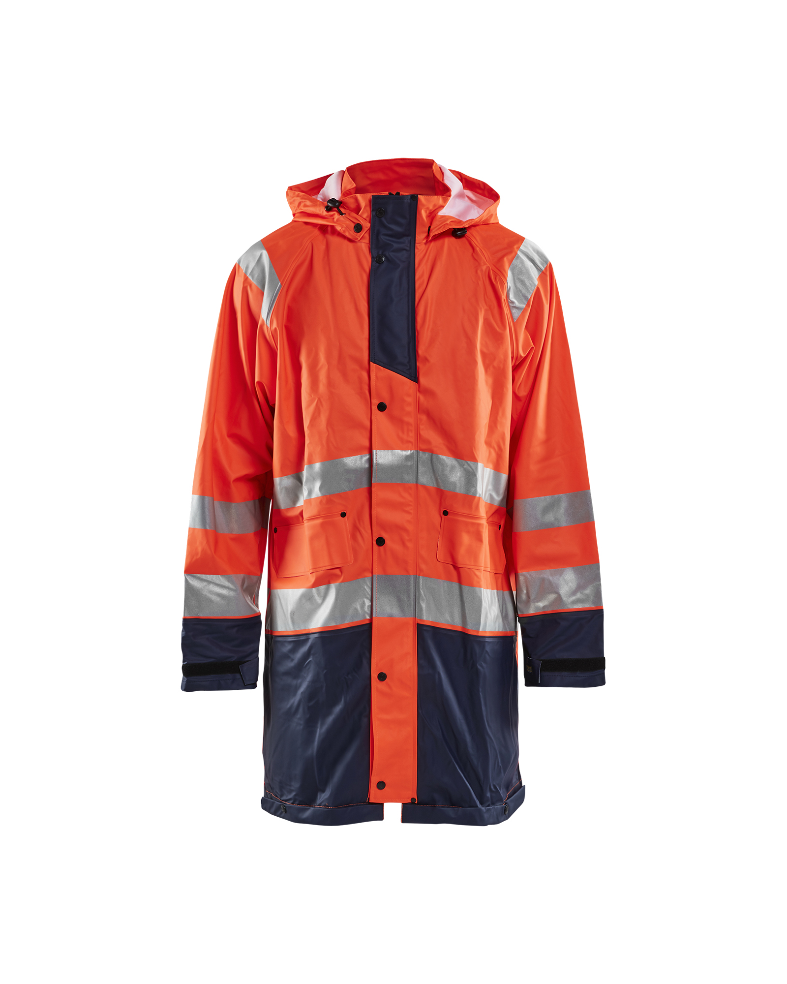 Blåkläder Regenparka High vis LEVEL 1 4324 - High Vis Oranje/Marineblauw voorkant