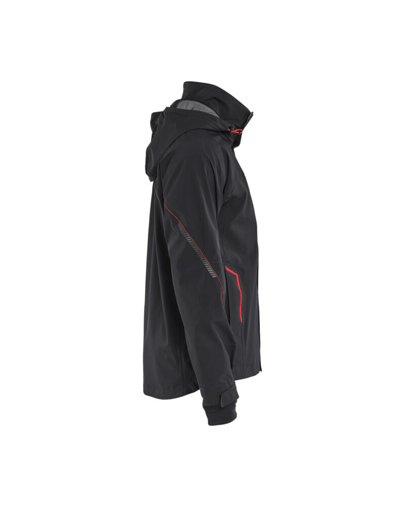 Blåkläder Shell Jack Stretch 4483 - Zwart/Rood zijkant