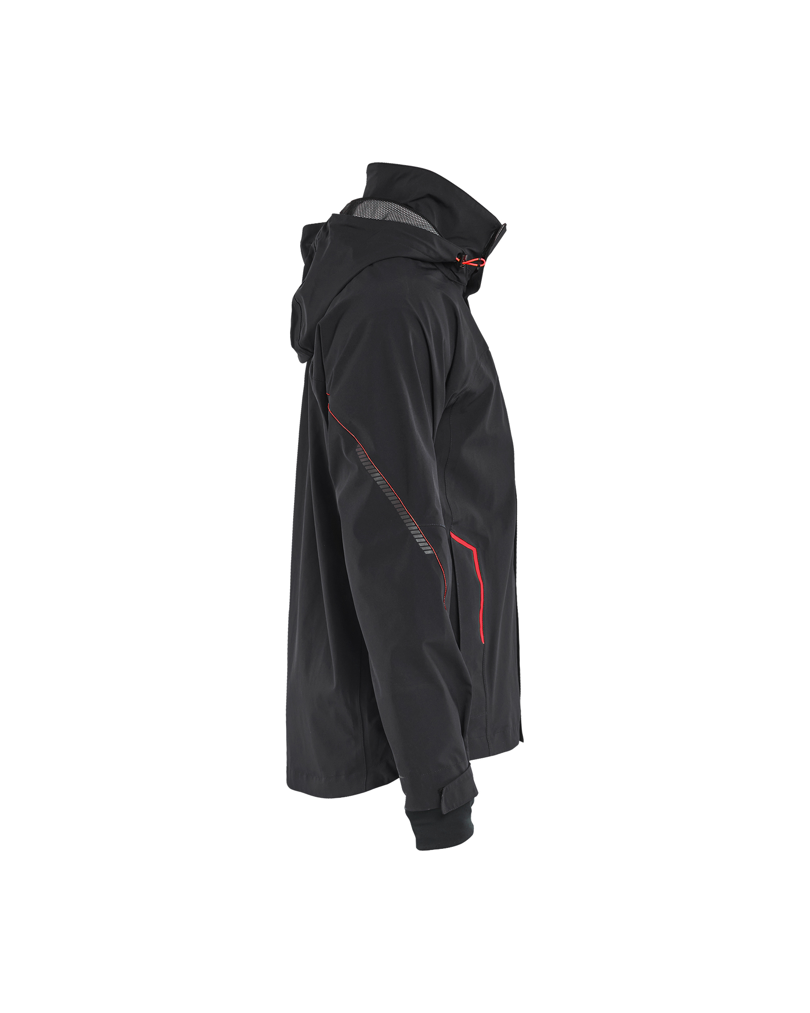 Blåkläder Shell Jack Stretch 4483 - Zwart/Rood zijkant