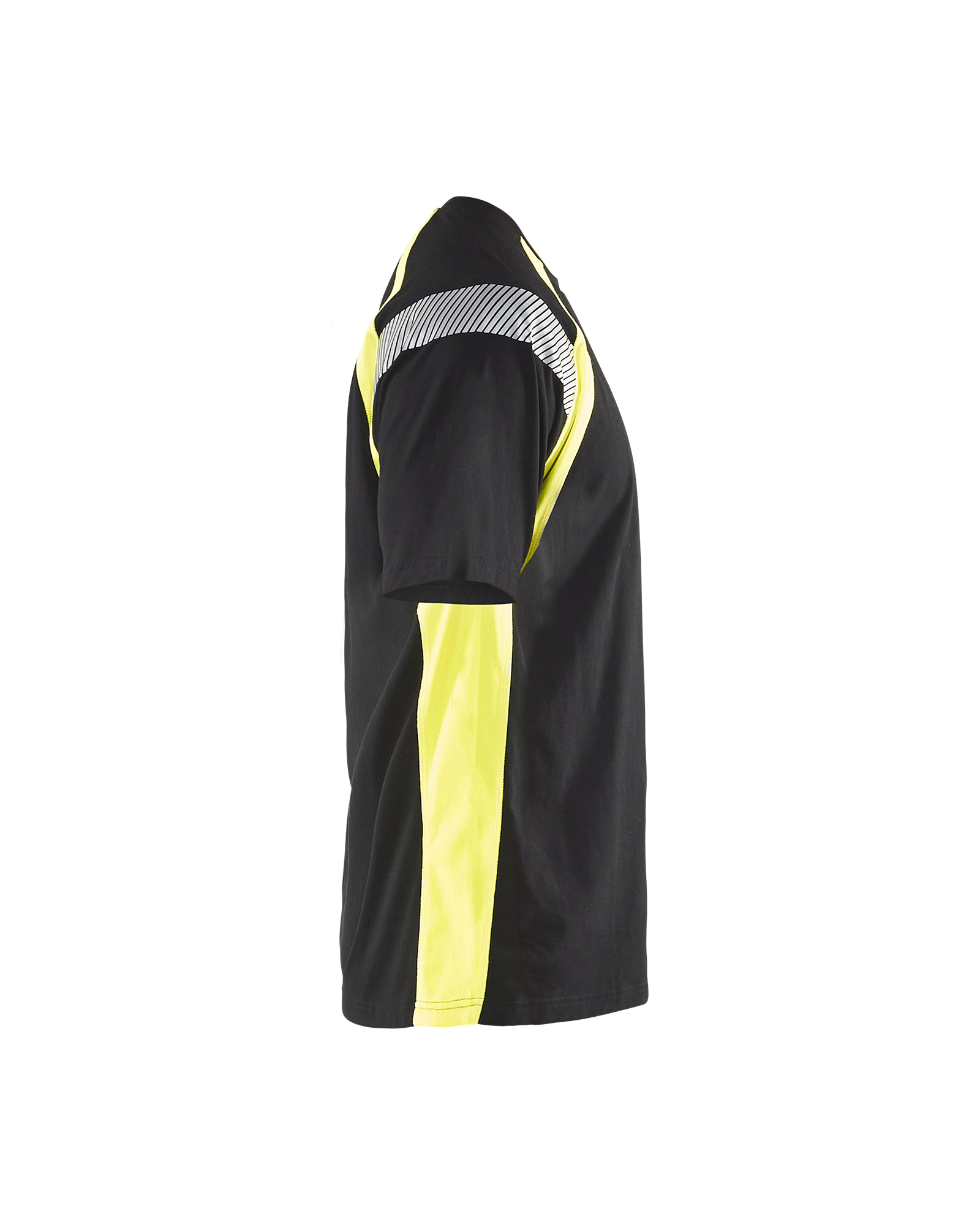 Blåkläder T-shirt Visible 3332 - Zwart / High Vis Geel zijkant