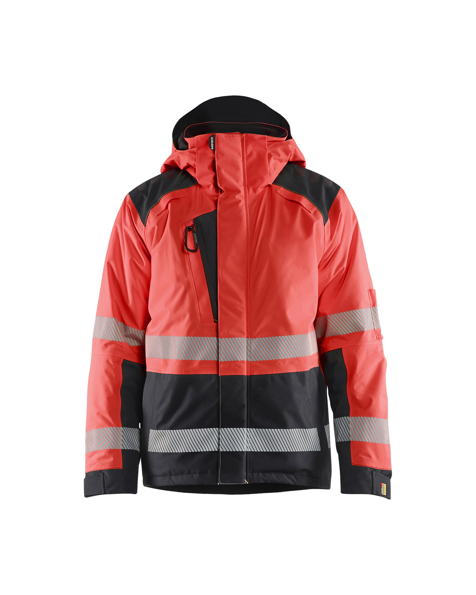 Blåkläder Winterjas High Vis 4455 - High Vis Rood/Zwart voorkant