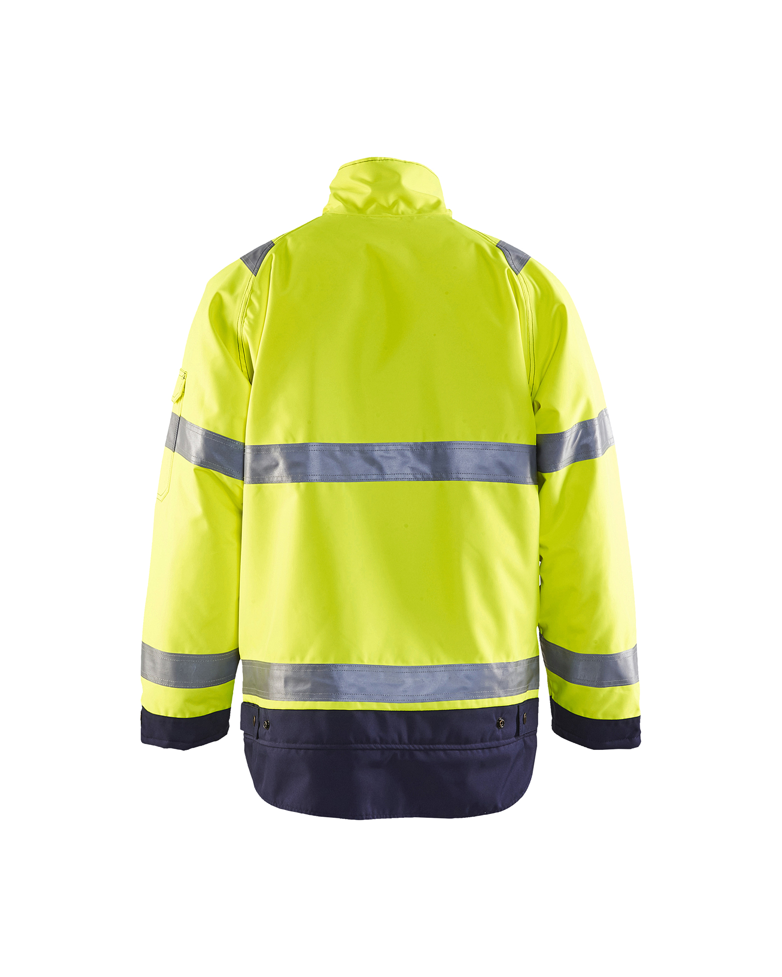 Blåkläder Winterjas High Vis 4827 - High Vis Geel/Marineblauw achterkant