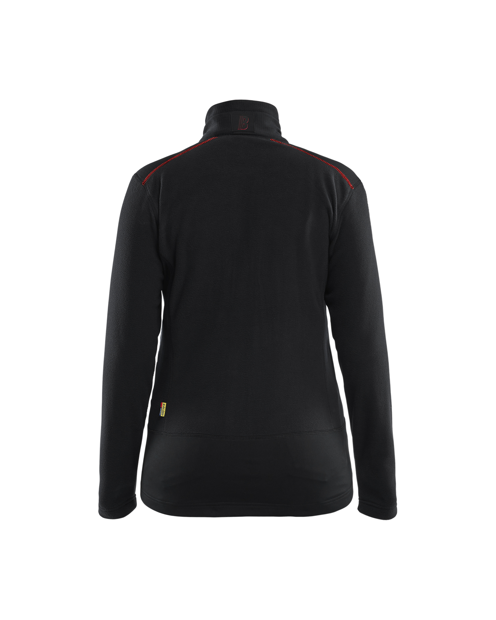 Blåkläder Dames Microfleecevest 4766 - Zwart/Rood achterkant