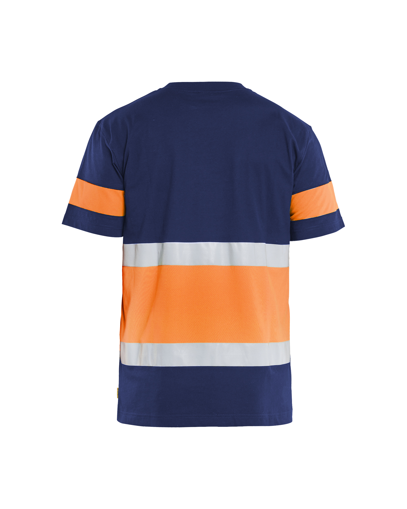 Blåkläder T-shirt High Vis 3387 - Marineblauw / Oranje achterkant