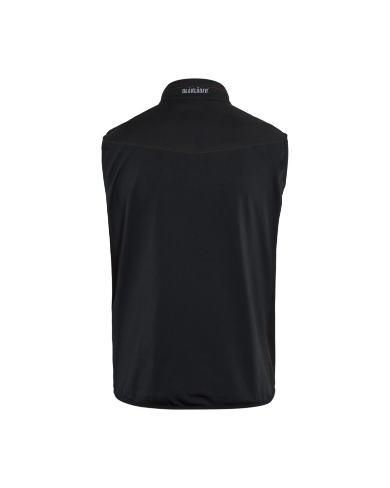 Blåkläder Softshell bodywarmer 3850 - Zwart/Rood achterkant