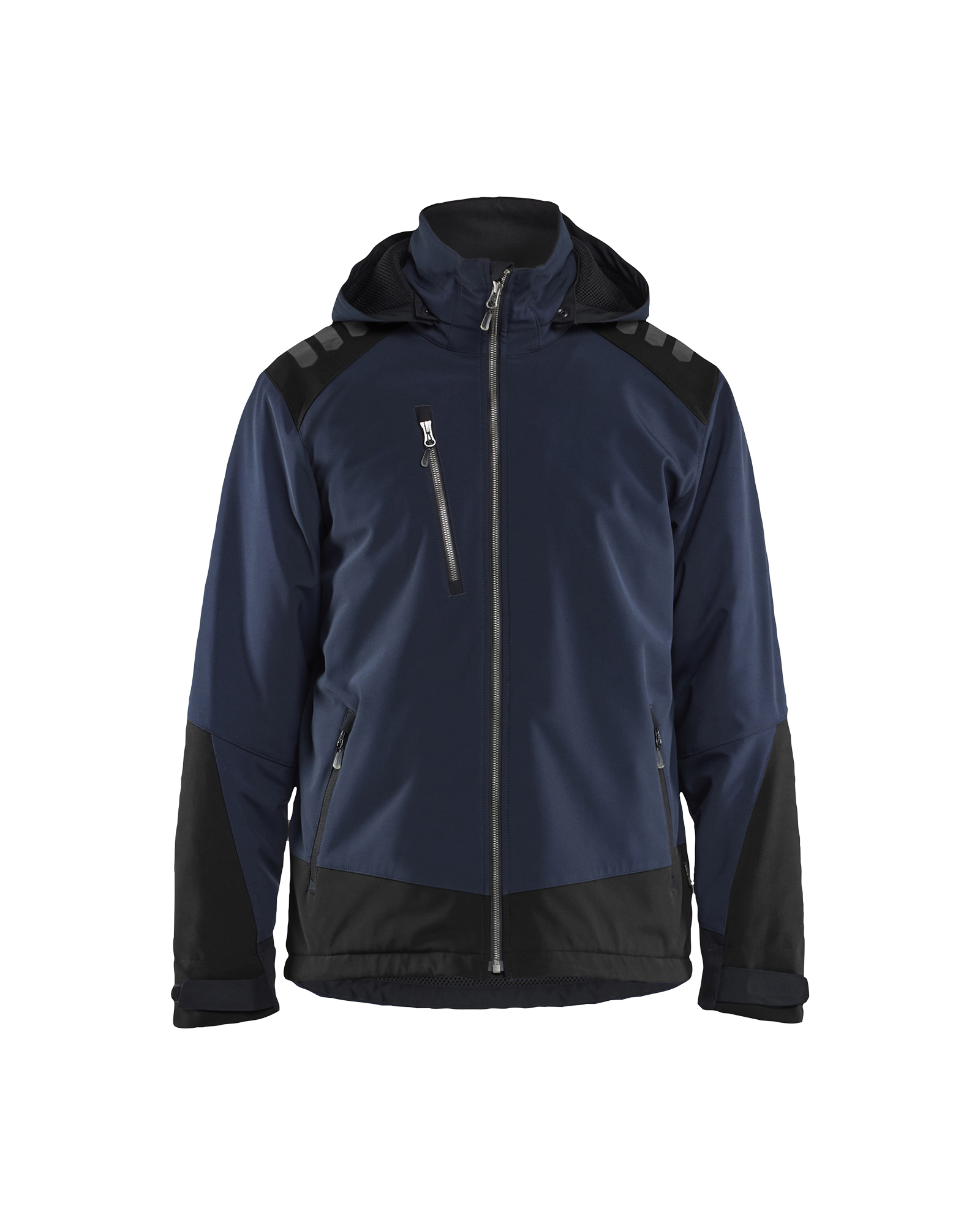 Blåkläder Lichtgewicht softshell jack gevoerd 4750 - Donker marineblauw / Zwart voorkant