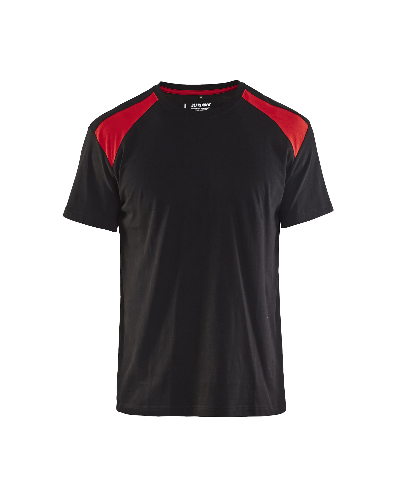 Blåkläder T-shirt 3379 - Zwart/Rood voorkant
