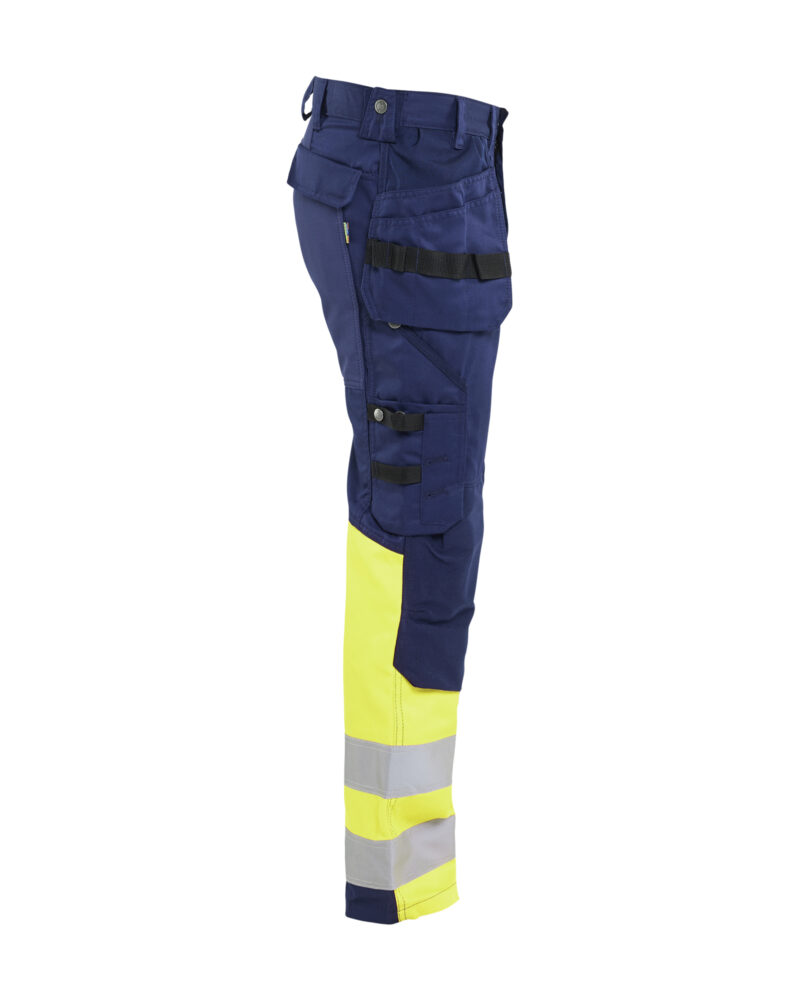Blåkläder High Vis werkbroek met stretch en gereedschapzakken 1558 - zijkant