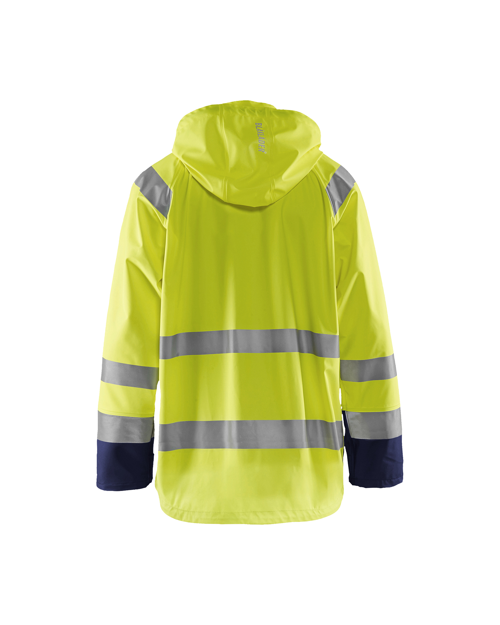 Blåkläder Regenjas High Vis LEVEL 1 4323 - High Vis Geel/Marineblauw achterkant