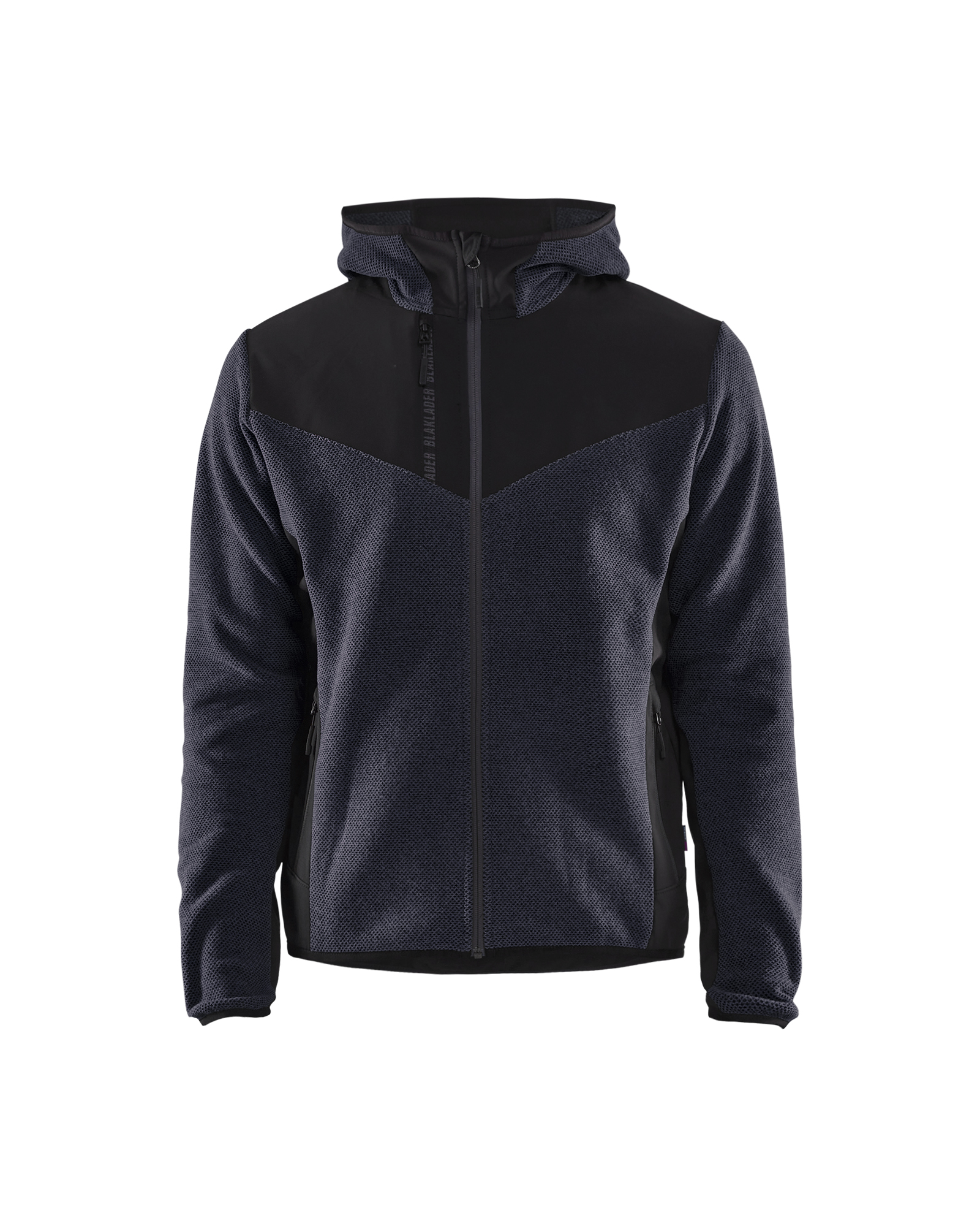 Blåkläder Gebreid jack met softshell 5940 - Donker marineblauw / Zwart voorkant