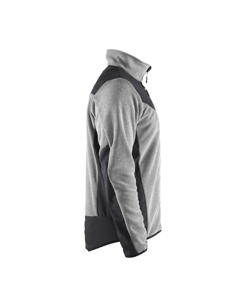 Blåkläder Gebreid vest met softshell 5942 - Grijs mêlee/Zwart zijkant