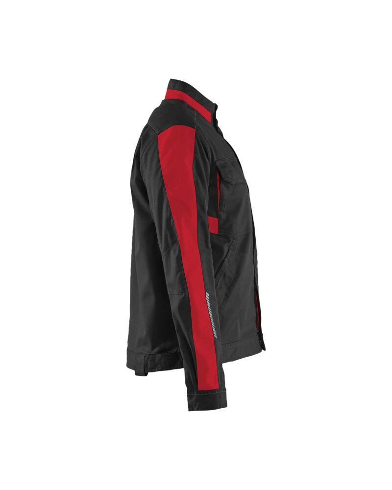 Blåkläder Dames Industrie jack stretch 4443 - Zwart/Rood zijkant