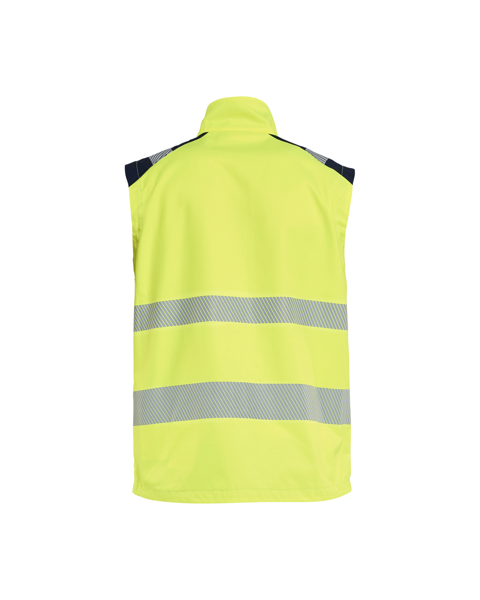 Blåkläder Bodywarmer High Vis 3085 - High Vis Geel/Marineblauw achterkant