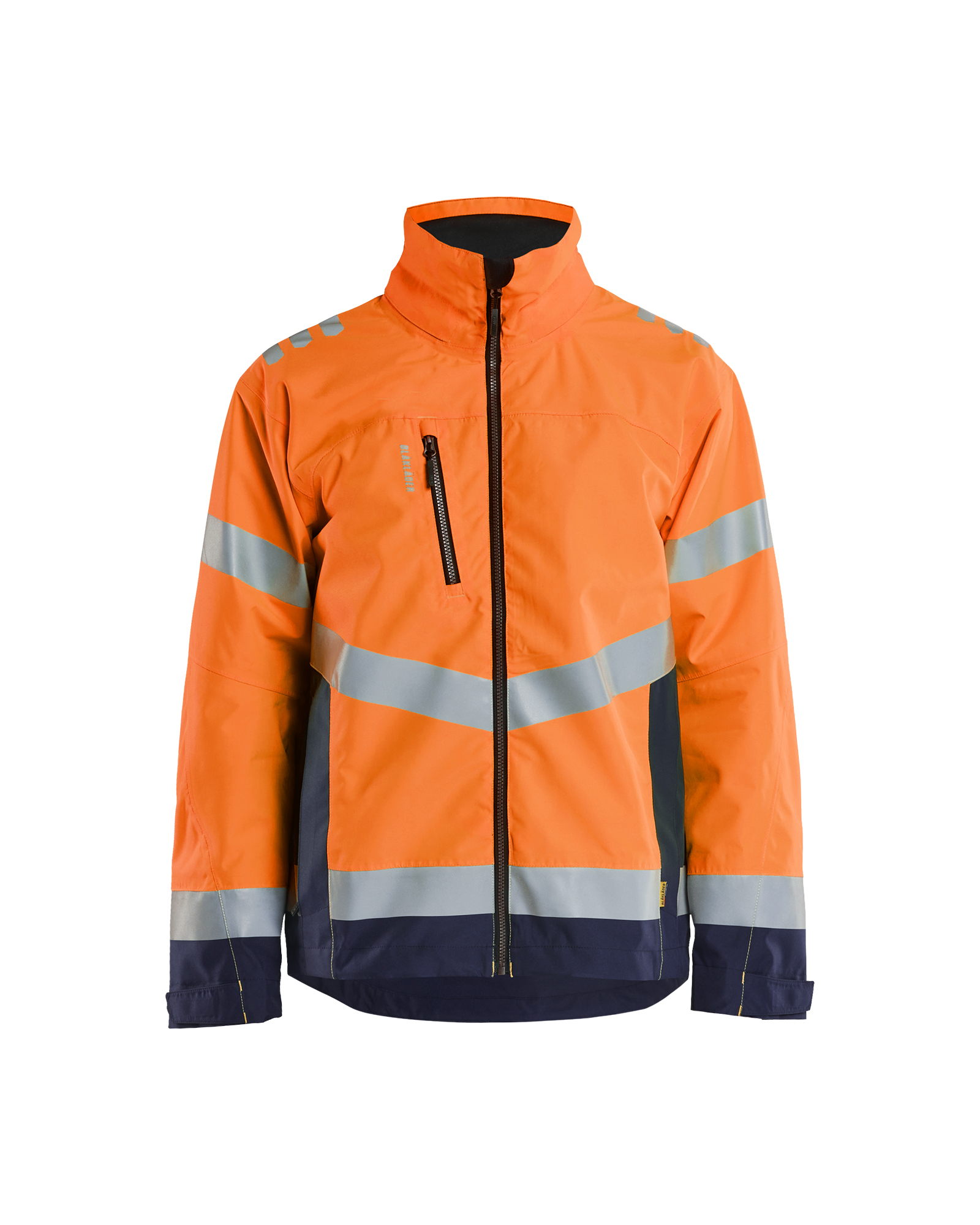 Blåkläder Shell Jack High Vis 4760 - High Vis Oranje/Marineblauw voorkant