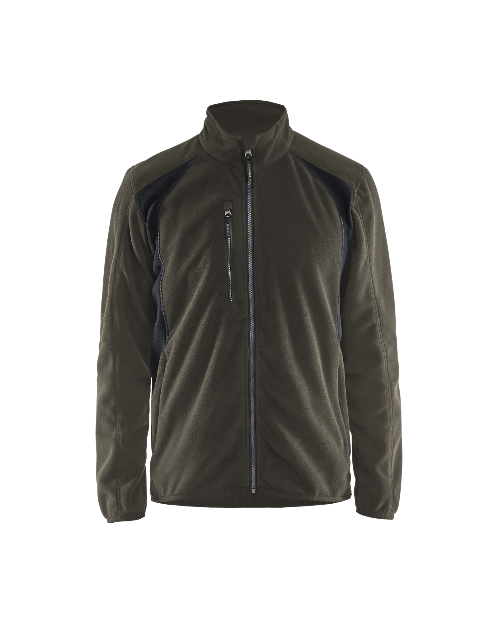 Blåkläder Fleecejack 4730 - Groen / Zwart voorkant