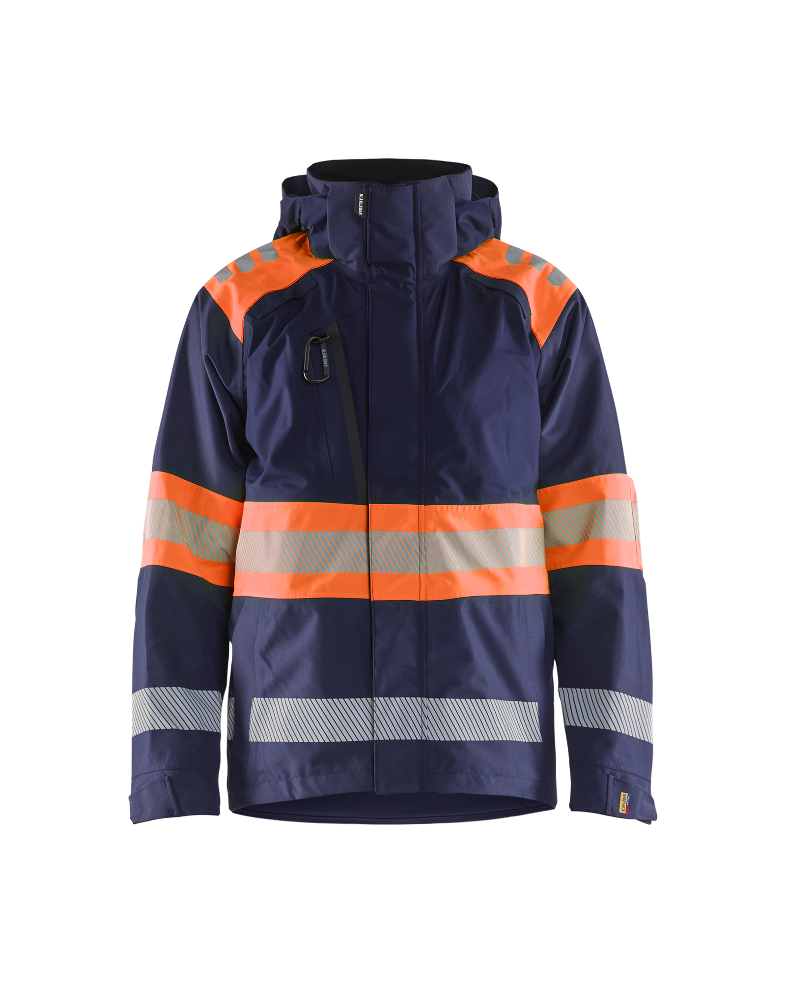 Blåkläder Shell jack High Vis 4420 - Marineblauw / Oranje voorkant