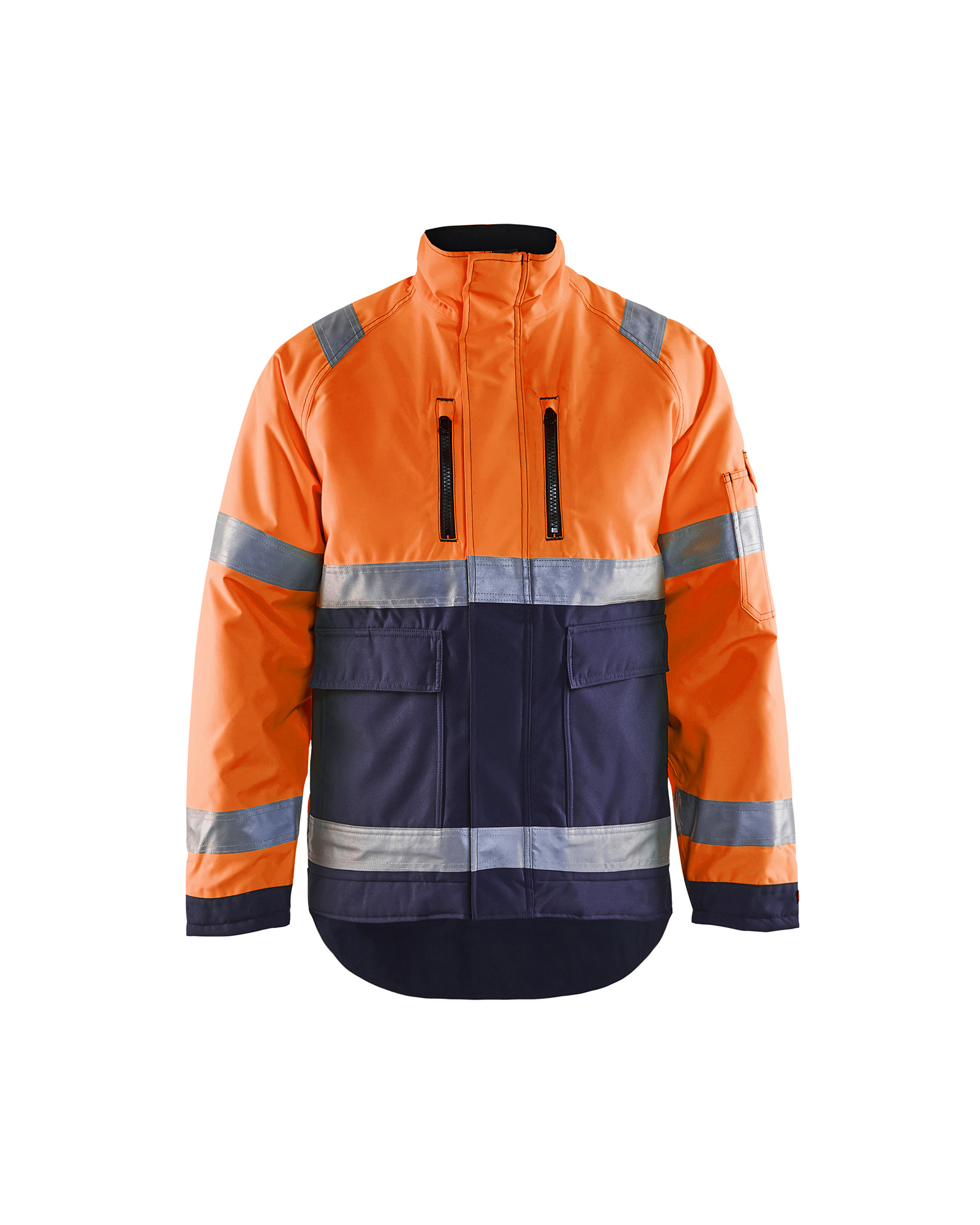 Blåkläder Winterjas High Vis 4827 - High Vis Oranje/Marineblauw voorkant