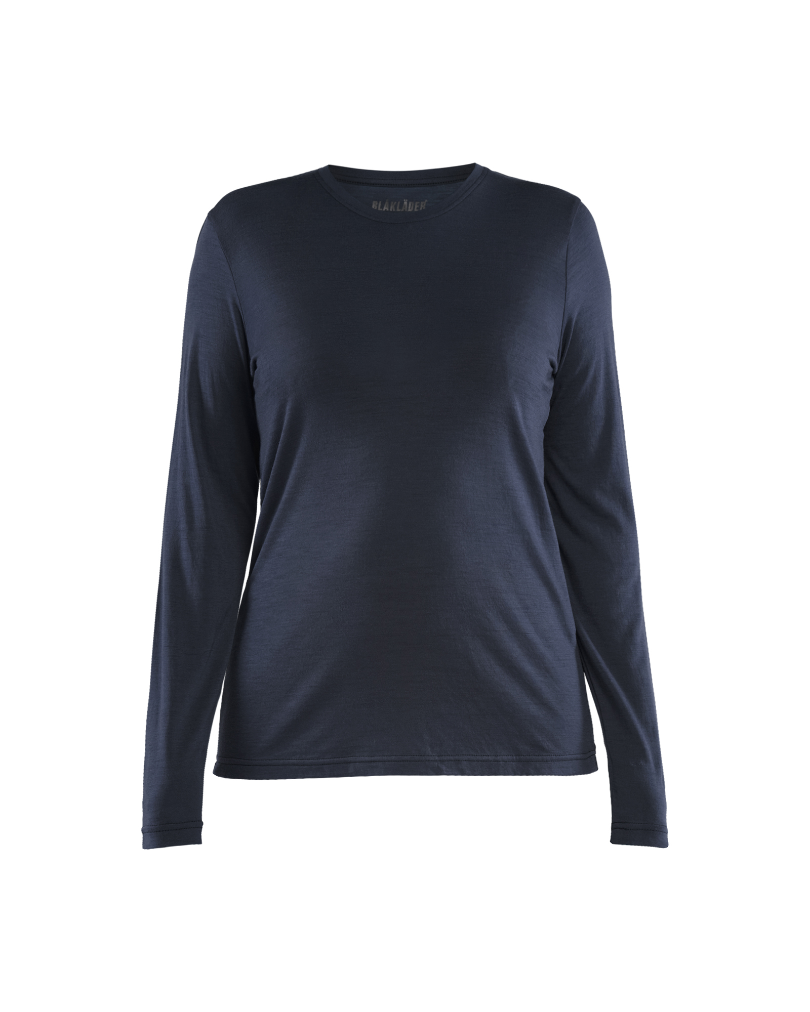 Blåkläder Dames T-shirt met lange mouwen merinowol 3539 - Donker Marineblauw voorkant