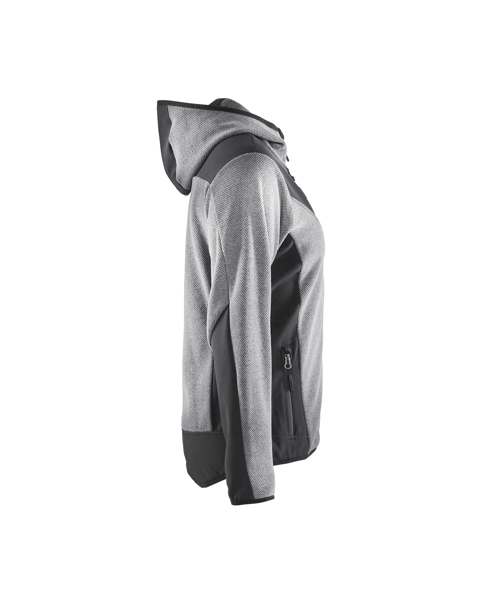 Blåkläder Dames Gebreid jack met softshell 5941 - Grijs mêlee/Zwart zijkant
