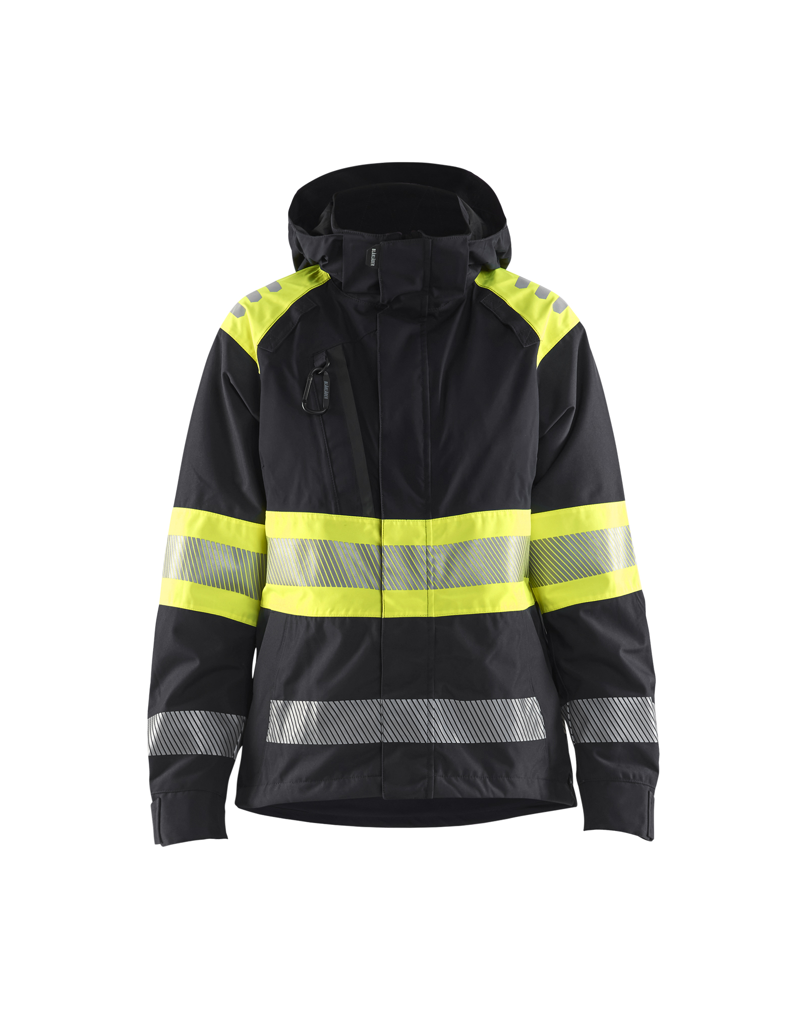Blåkläder Dames Shell jack High Vis 4430 - Zwart / High Vis Geel voorkant