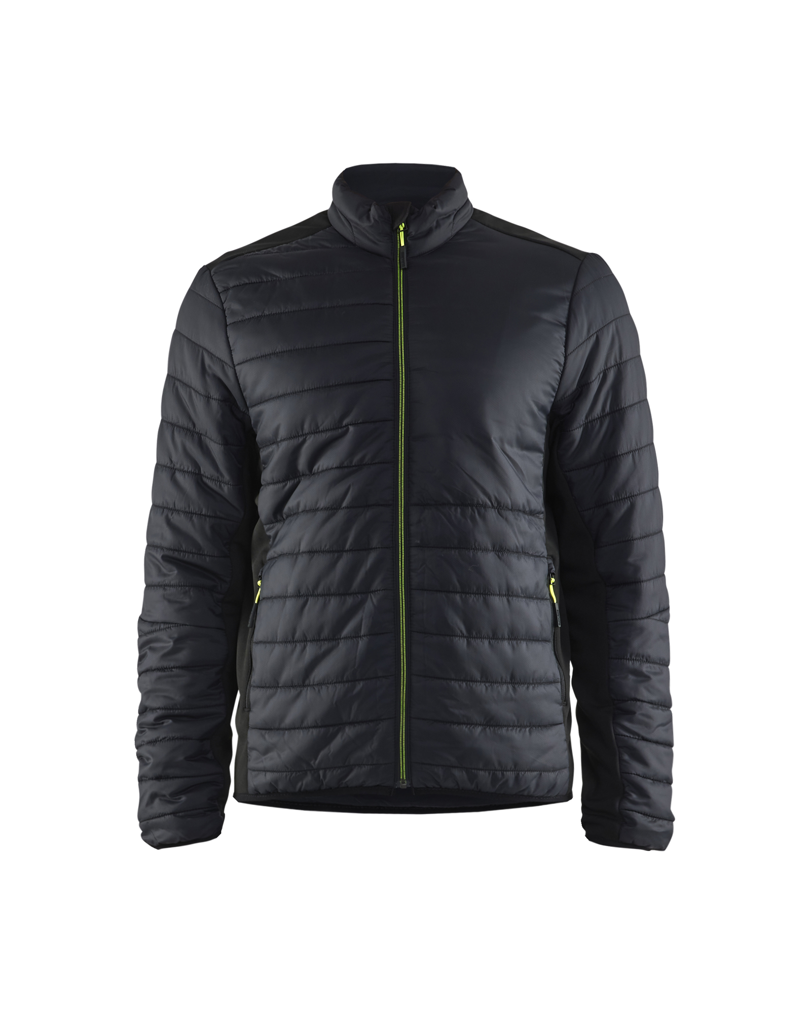 Blåkläder Warm gevoerd vest 4710 - Zwart / High Vis Geel voorkant