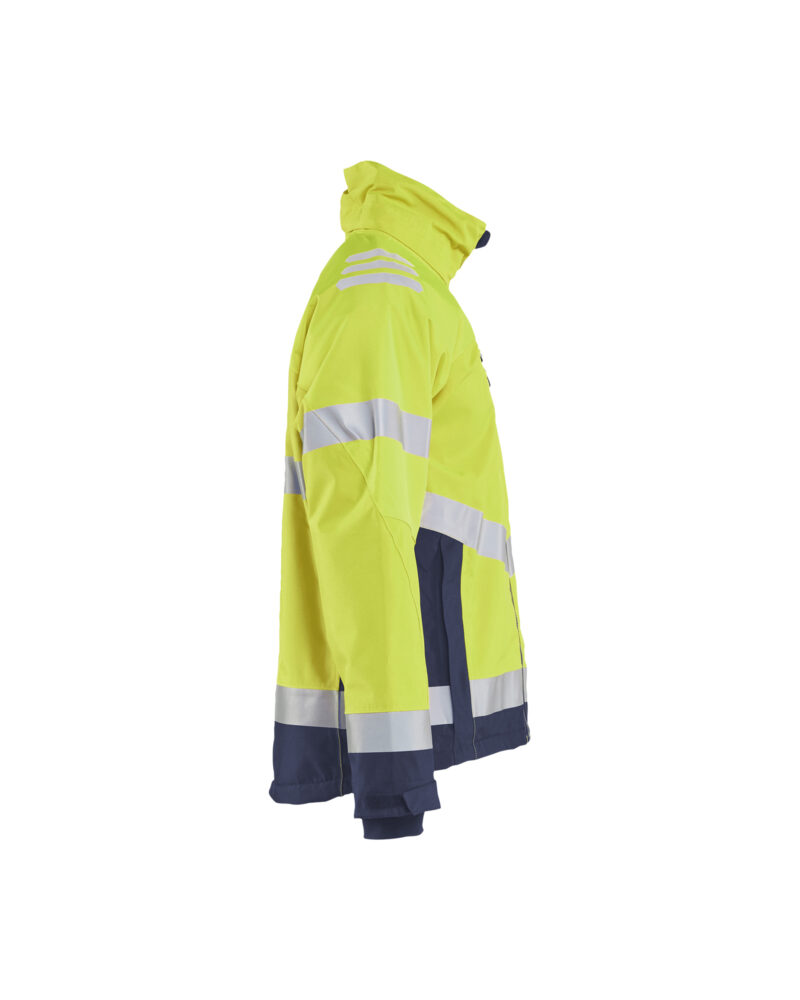 Blåkläder Winterjas High Vis 4780 - High Vis Geel/Marineblauw zijkant