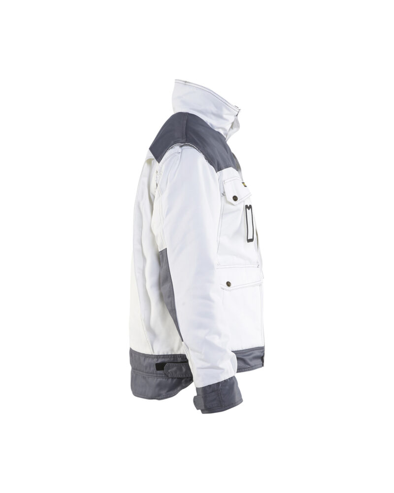 Blåkläder Schilders Winterjas 4865 - Wit / Grijs zijkant