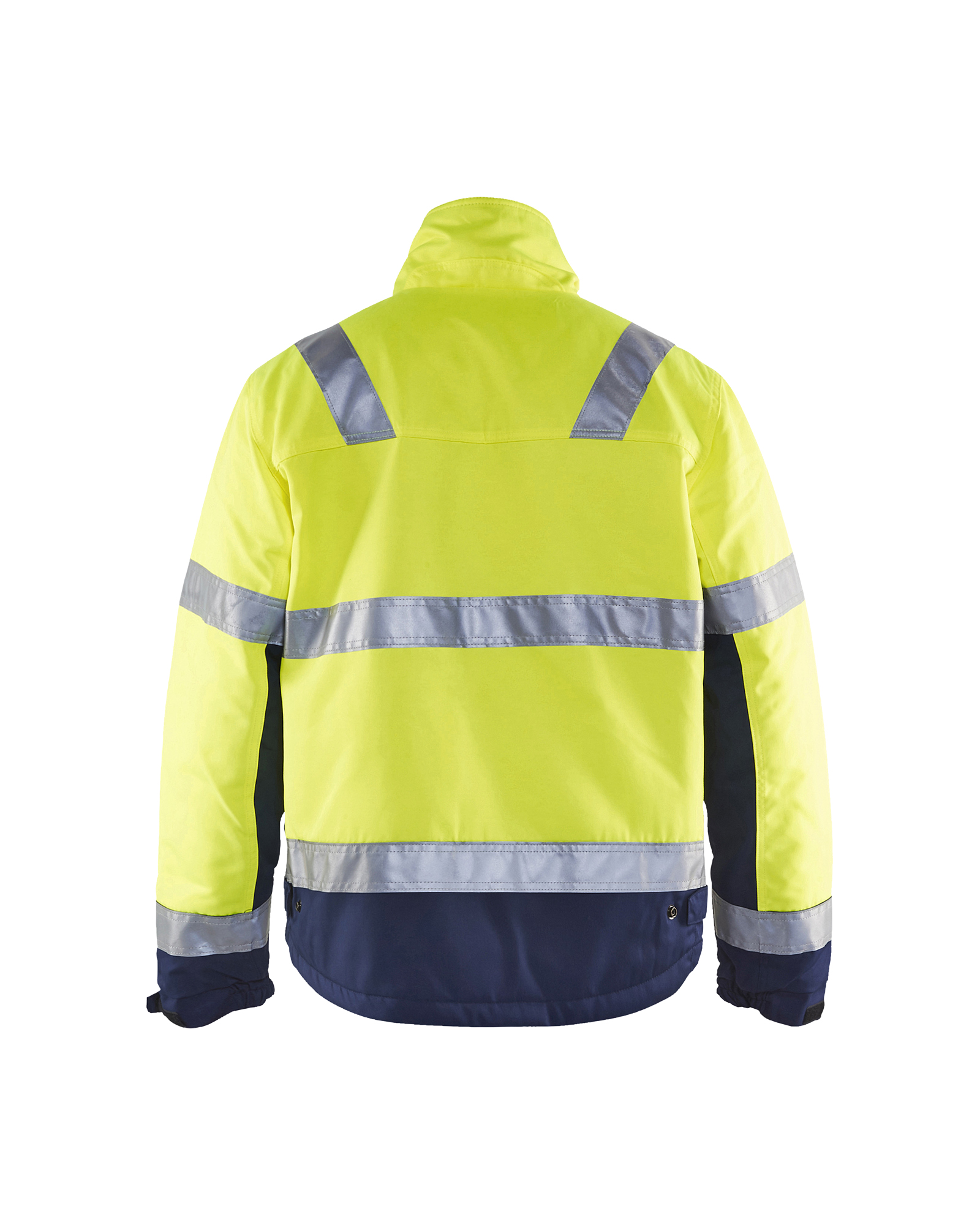 Blåkläder Winterjas High Vis 4862 - High Vis Geel/Marineblauw achterkant