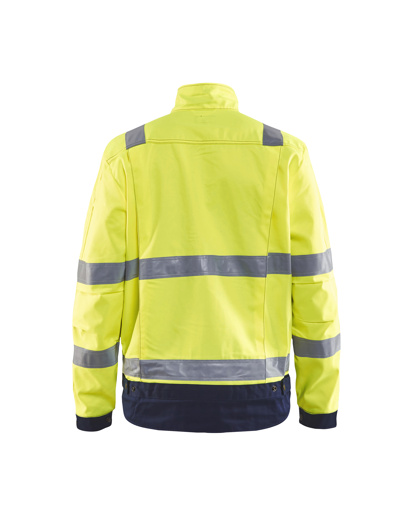 Blåkläder Jack ongevoerd High Vis 4023 - High Vis Geel/Marineblauw achterkant