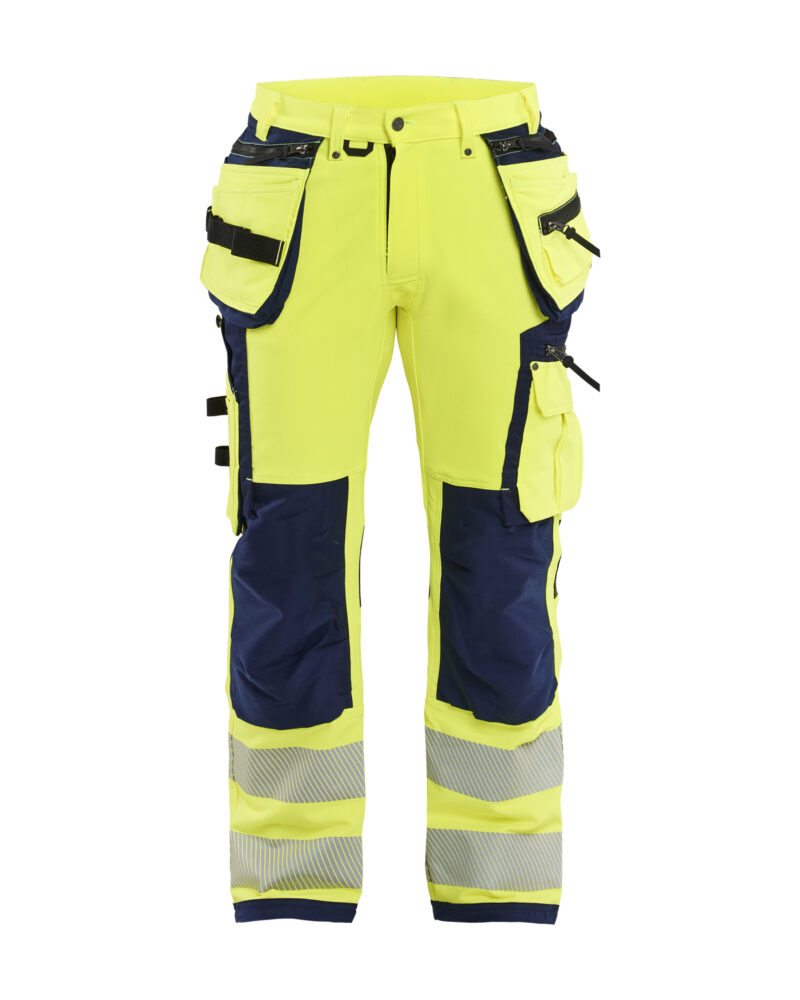 Blåkläder High Vis werkbroek 4-weg stretch met gereedschapszakken 1997 - voorkant