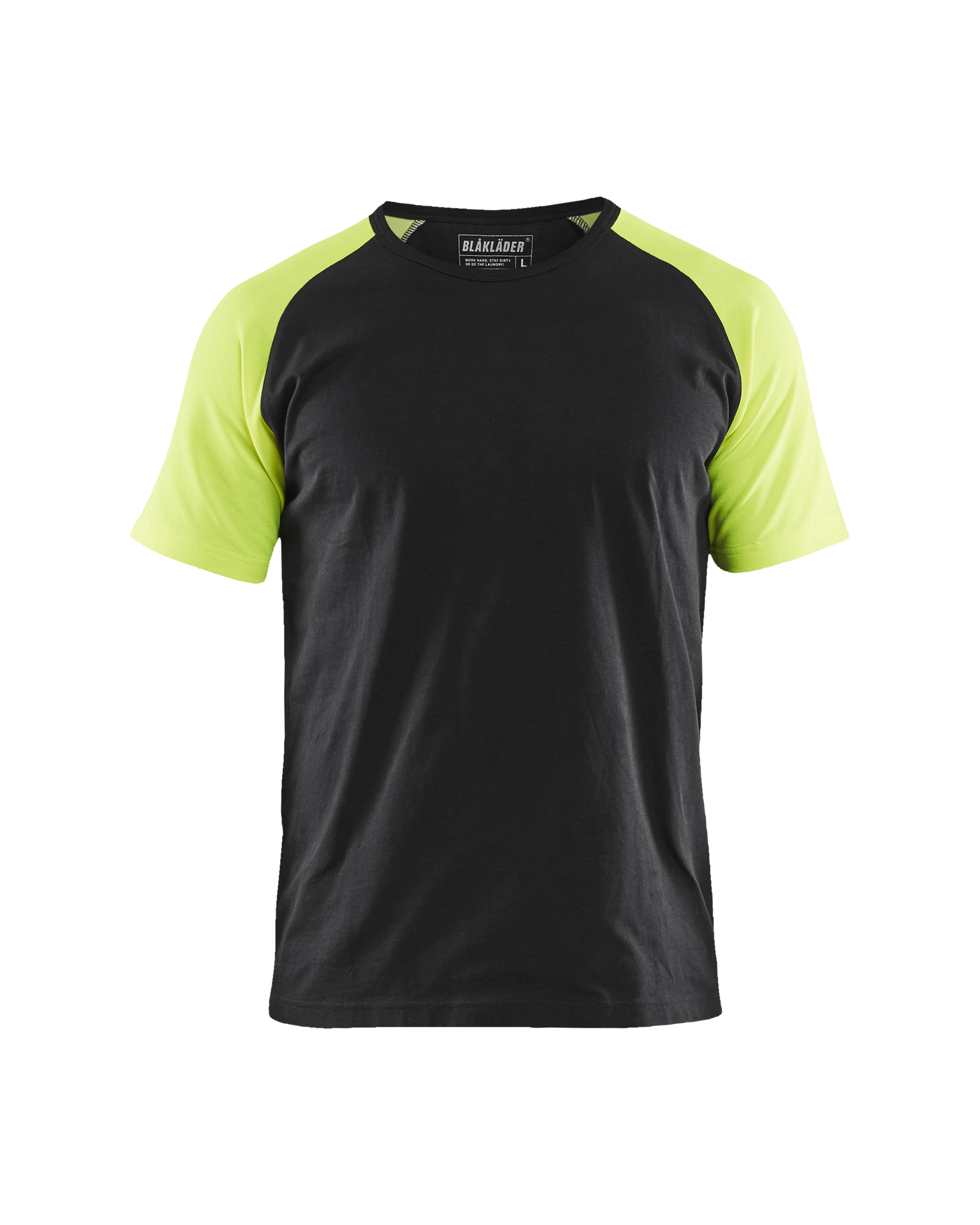 Blåkläder T-shirt Visible 3515 - Zwart / High Vis Geel voorkant