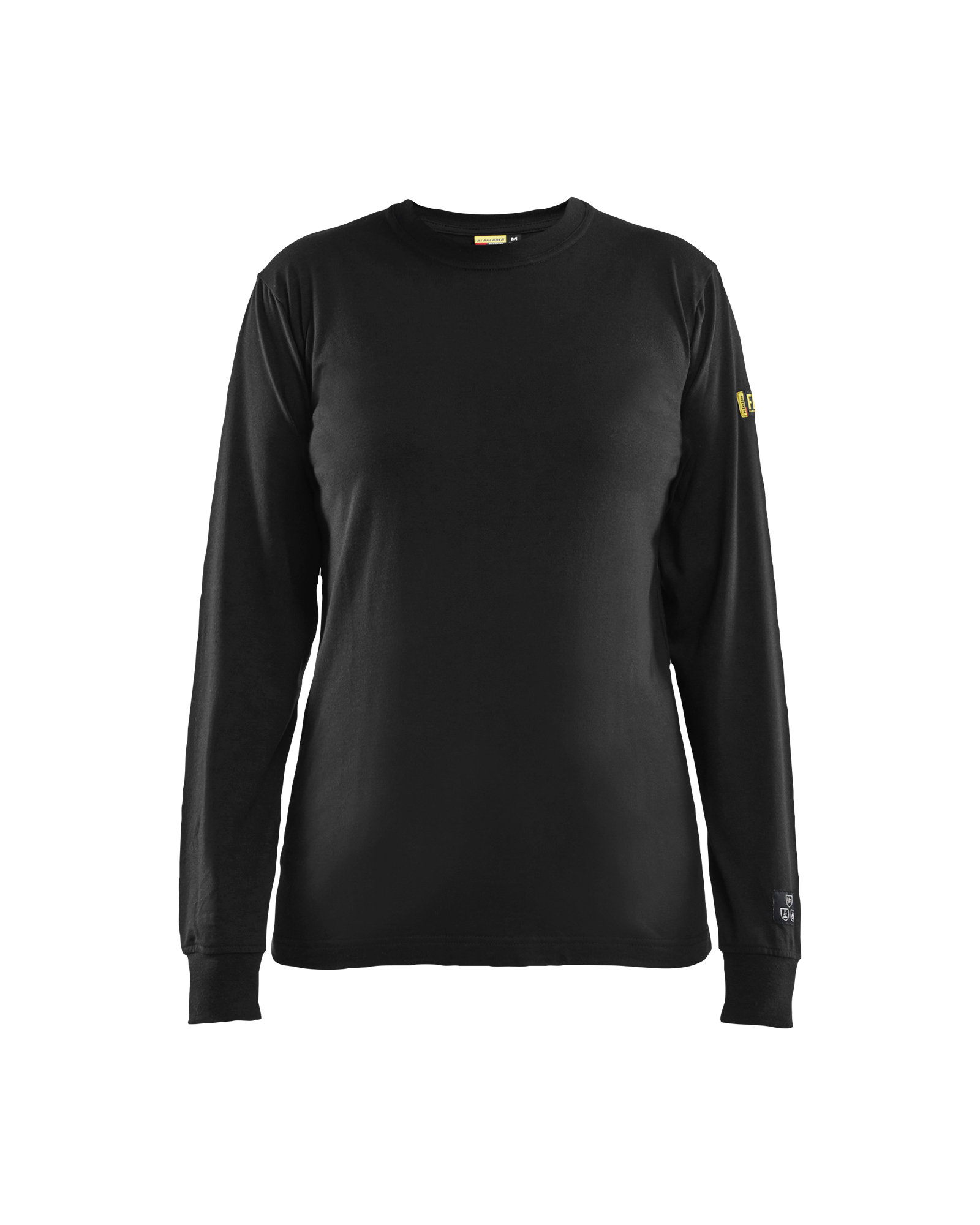 Blåkläder Dames Vlamvertragend t-shirt lange mouwen Inherent 3467 - Zwart voorkant
