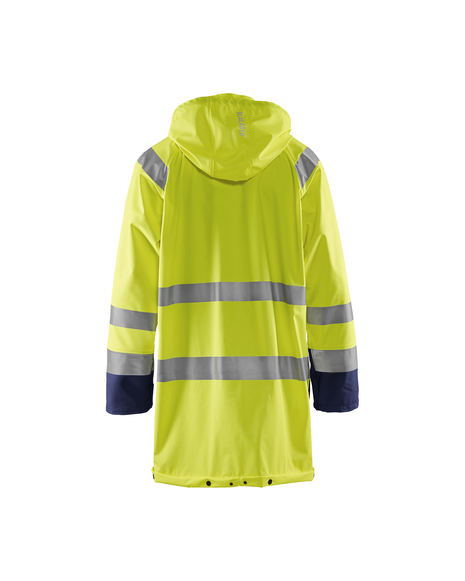 Blåkläder Regenparka High vis LEVEL 1 4324 - High Vis Geel/Marineblauw achterkant