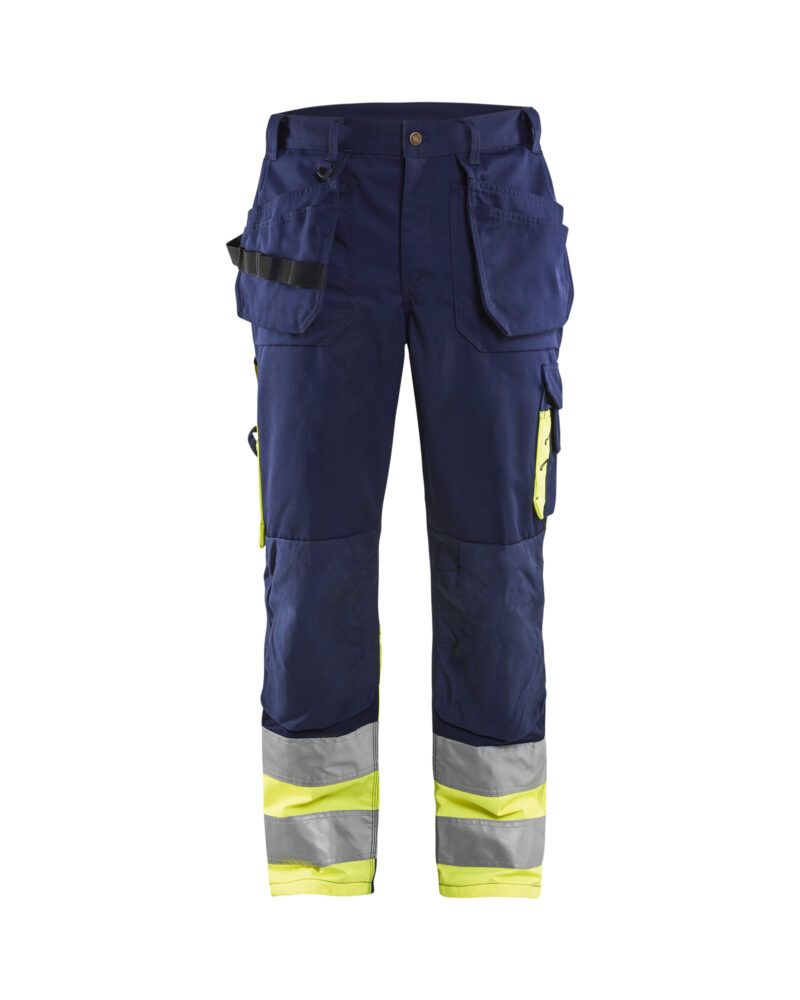 Blåkläder High Vis Werkbroek met gereedschapszakken katoen 1529 - voorkant