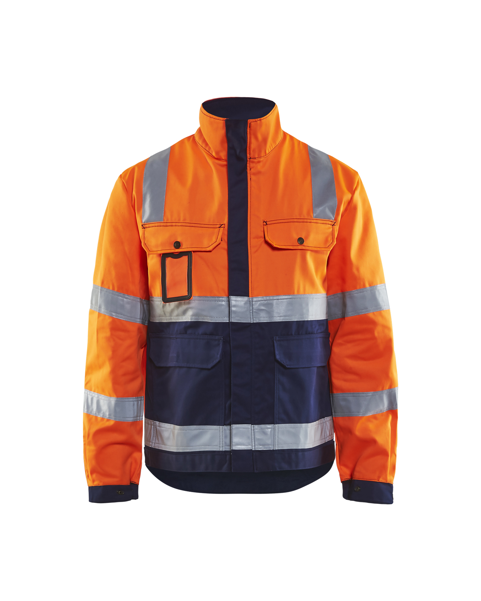 Blåkläder Jack ongevoerd High Vis 4023 - High Vis Oranje/Marineblauw voorkant