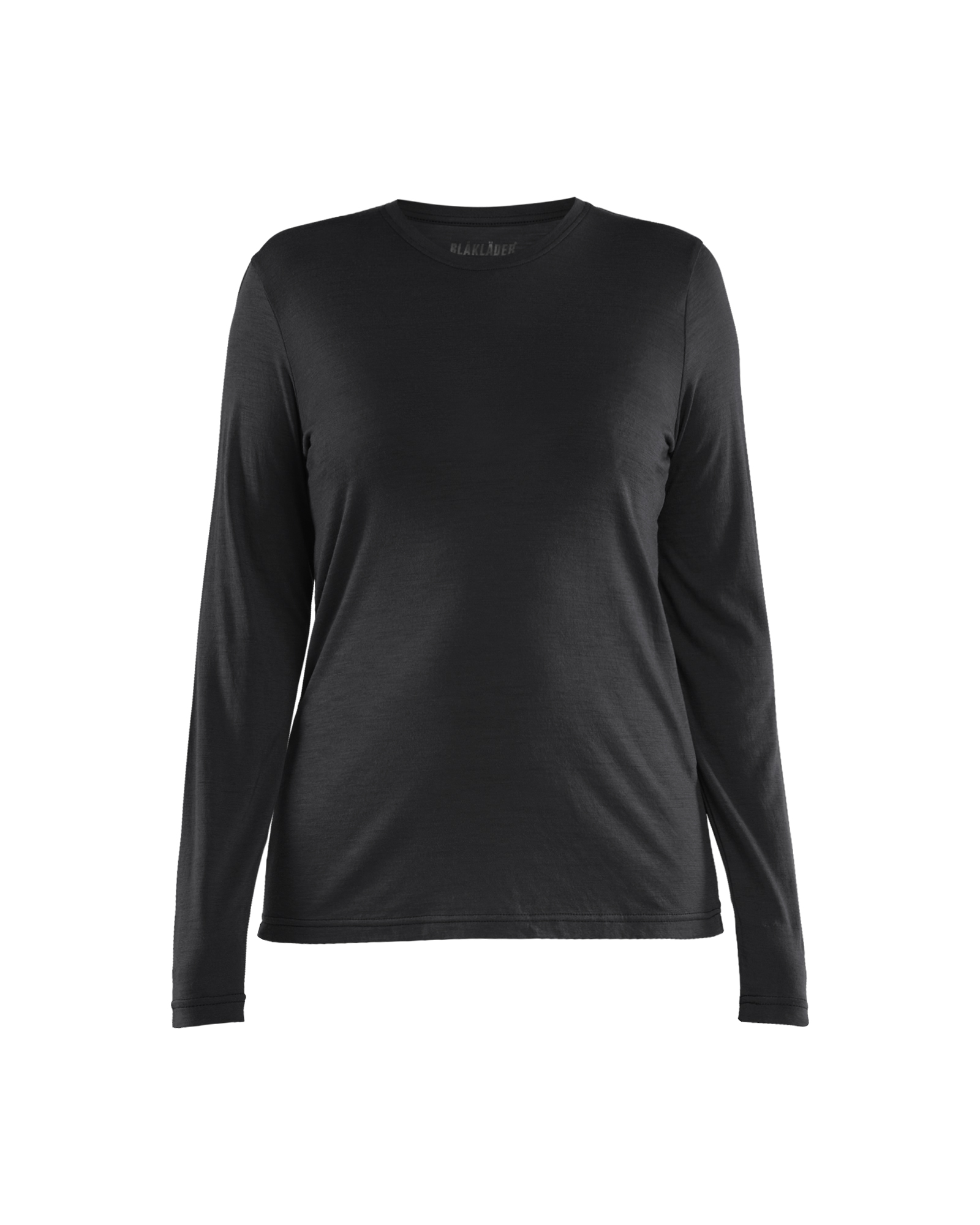 Blåkläder Dames T-shirt met lange mouwen merinowol 3539 - Zwart voorkant