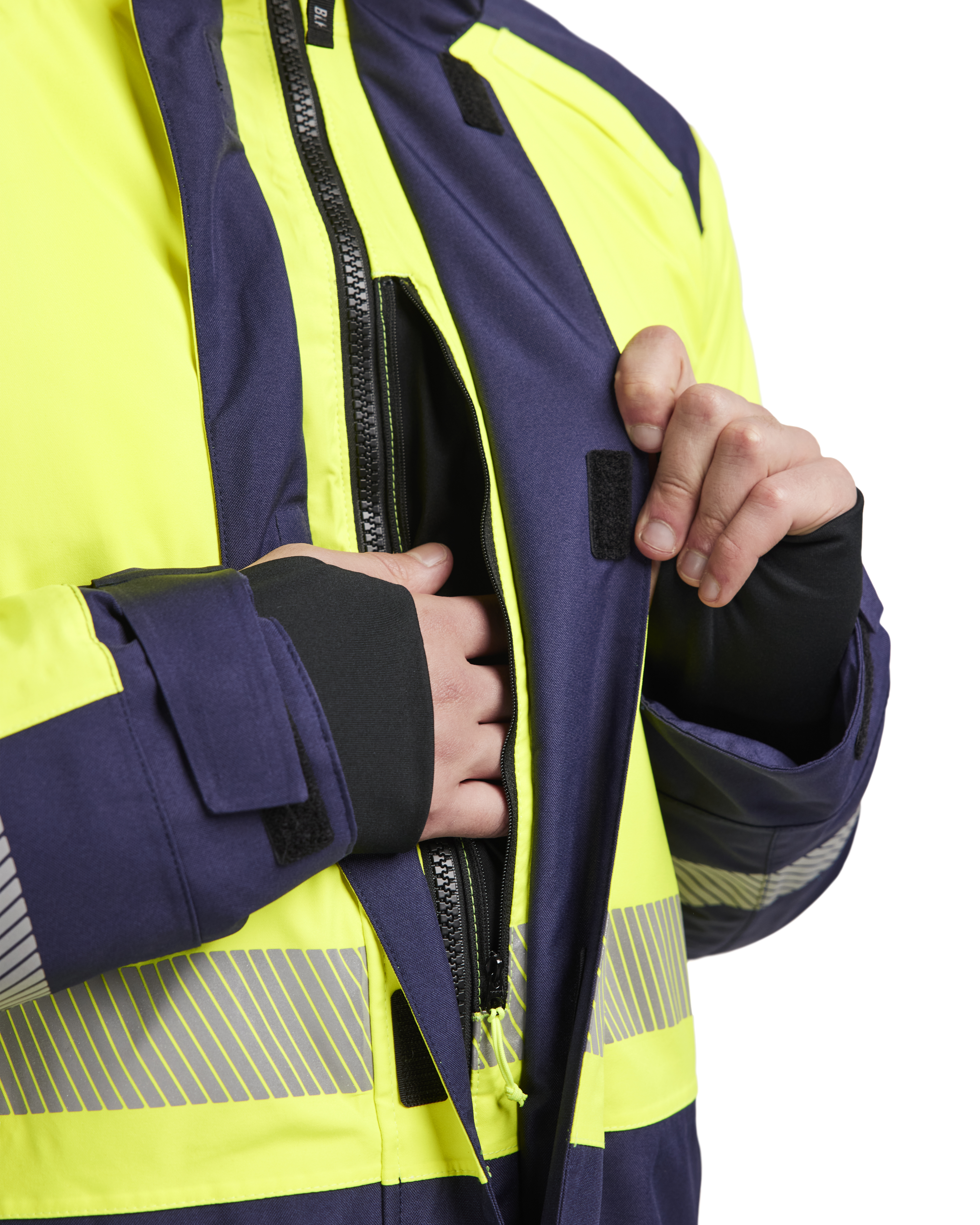 Blåkläder Winterparka High Vis 4457 detail 3