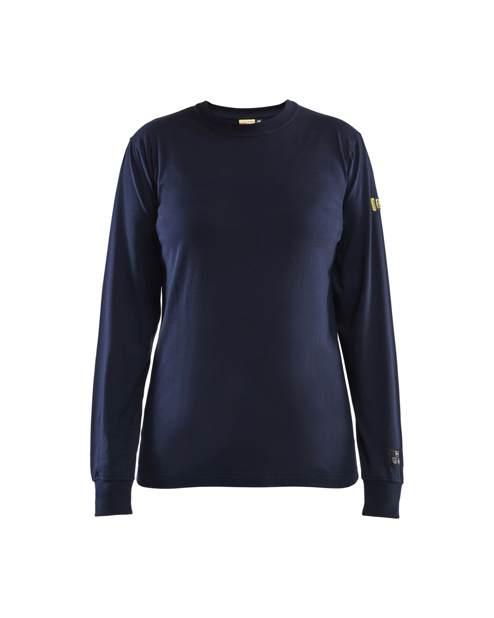 Blåkläder Dames Vlamvertragend t-shirt lange mouwen Inherent 3467 - Marineblauw voorkant