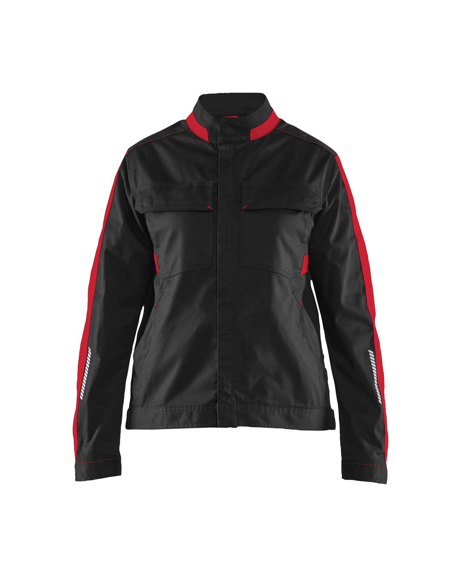 Blåkläder Dames Industrie jack stretch 4443 - Zwart/Rood voorkant