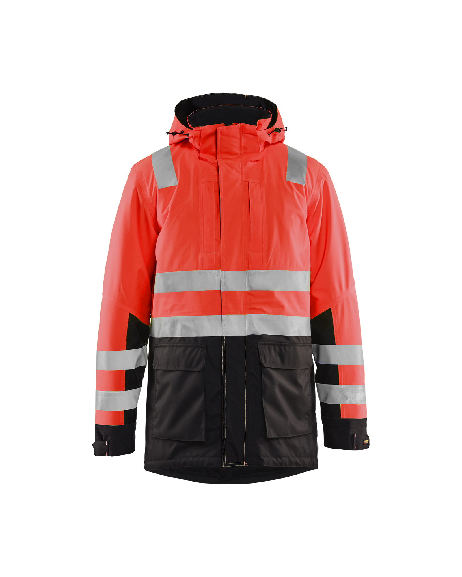 Blåkläder Winterparka High Vis 4495 - High Vis Rood/Zwart voorkant
