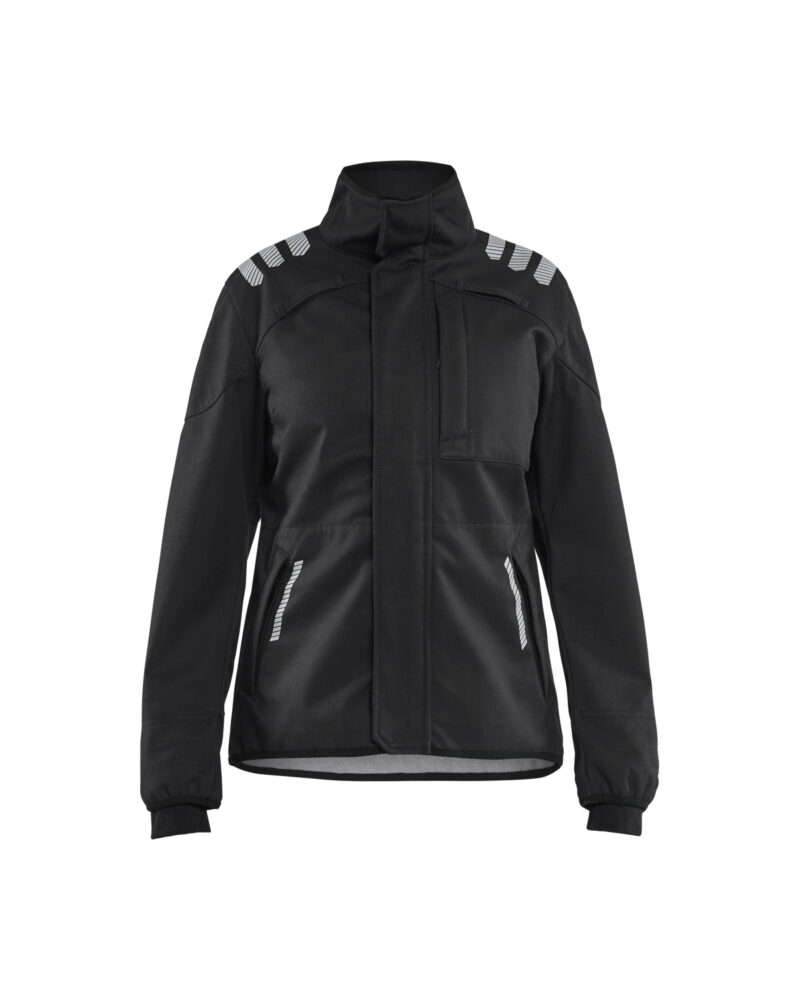 Blåkläder APC 2 Dames Multinorm softshell jack 4442 - Zwart voorkant