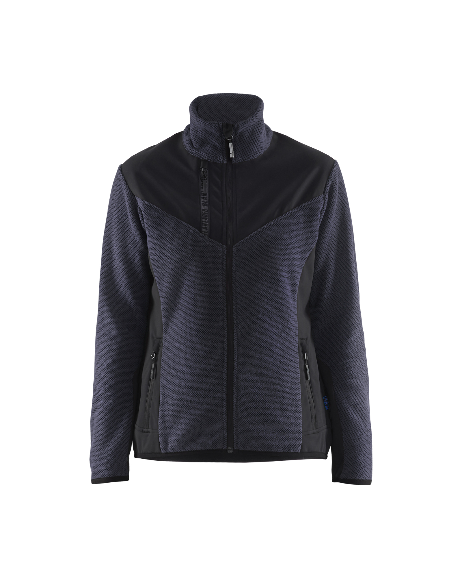 Blåkläder Dames gebreid vest met softshell 5943 - Donker marineblauw / Zwart voorkant