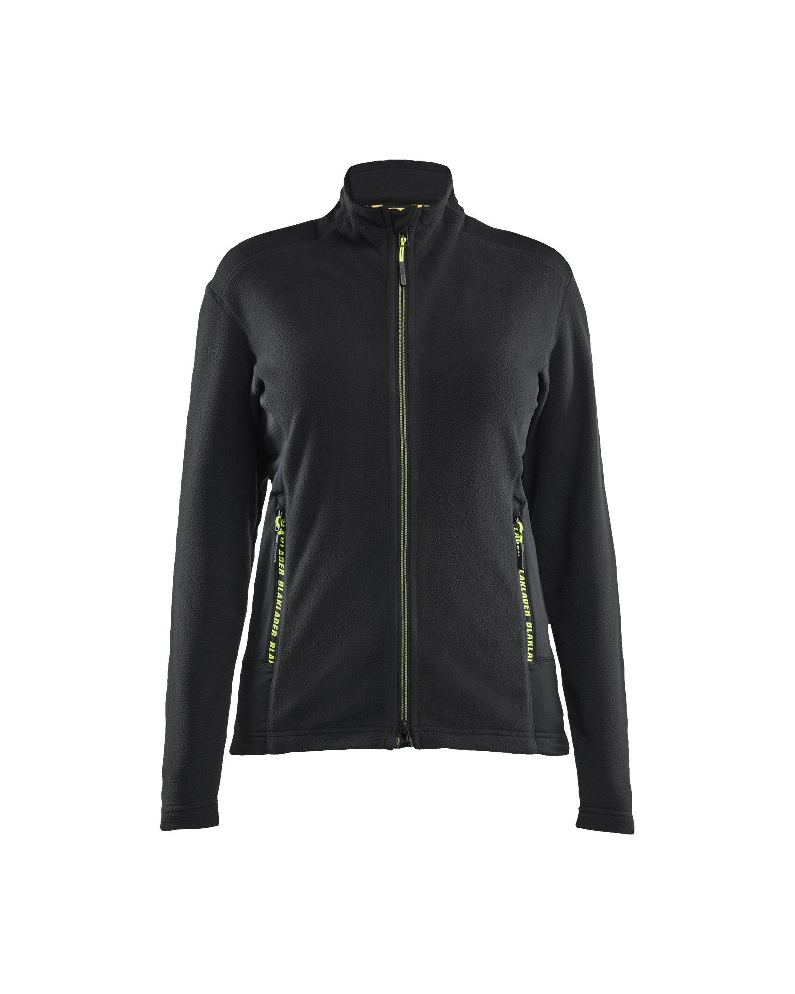 Blåkläder Dames Microfleecevest 4766 - Zwart / High Vis Geel voorkant