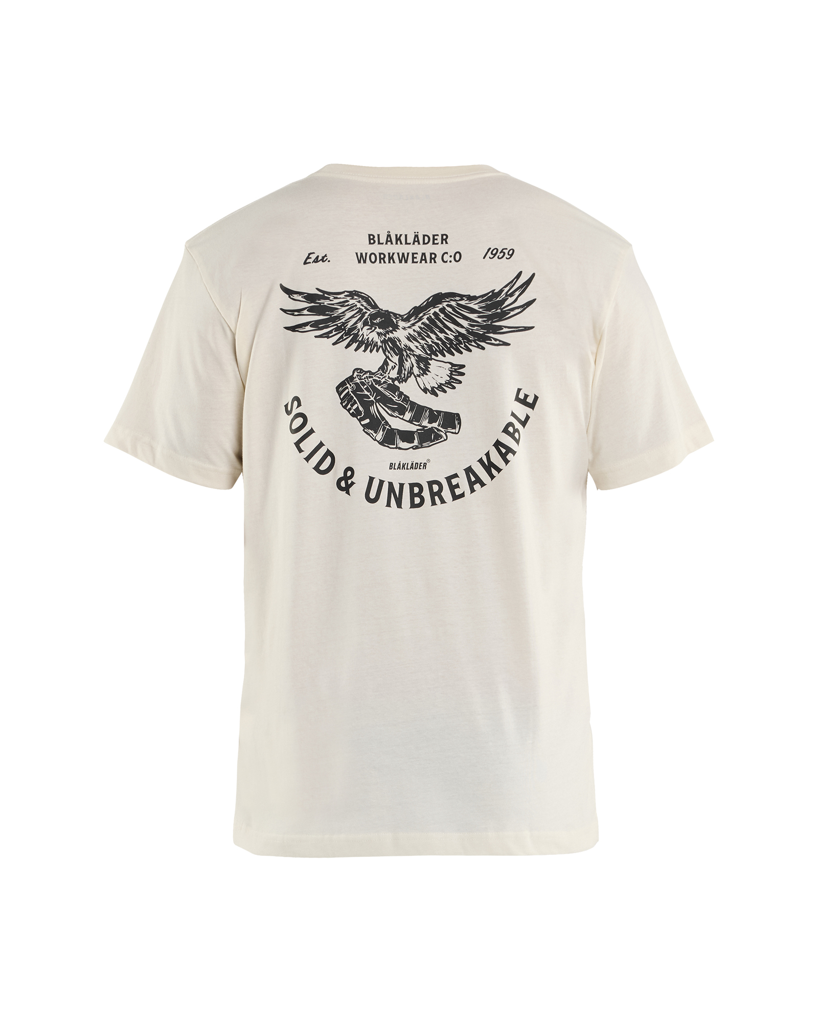 Blåkläder T-shirt Eagle 9422 - Ecru achterkant