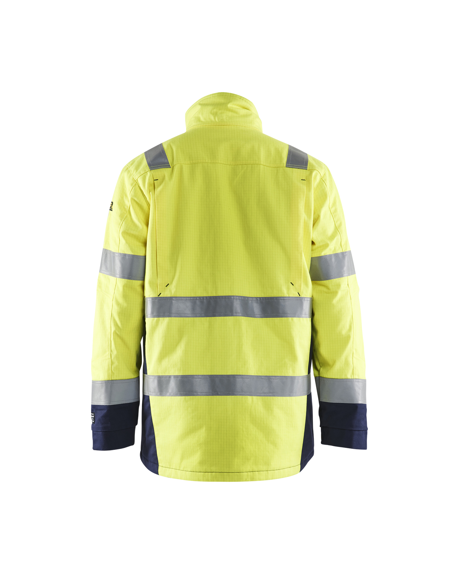 Blåkläder Multinorm Winterparka 4467 - High Vis Geel/Marineblauw achterkant