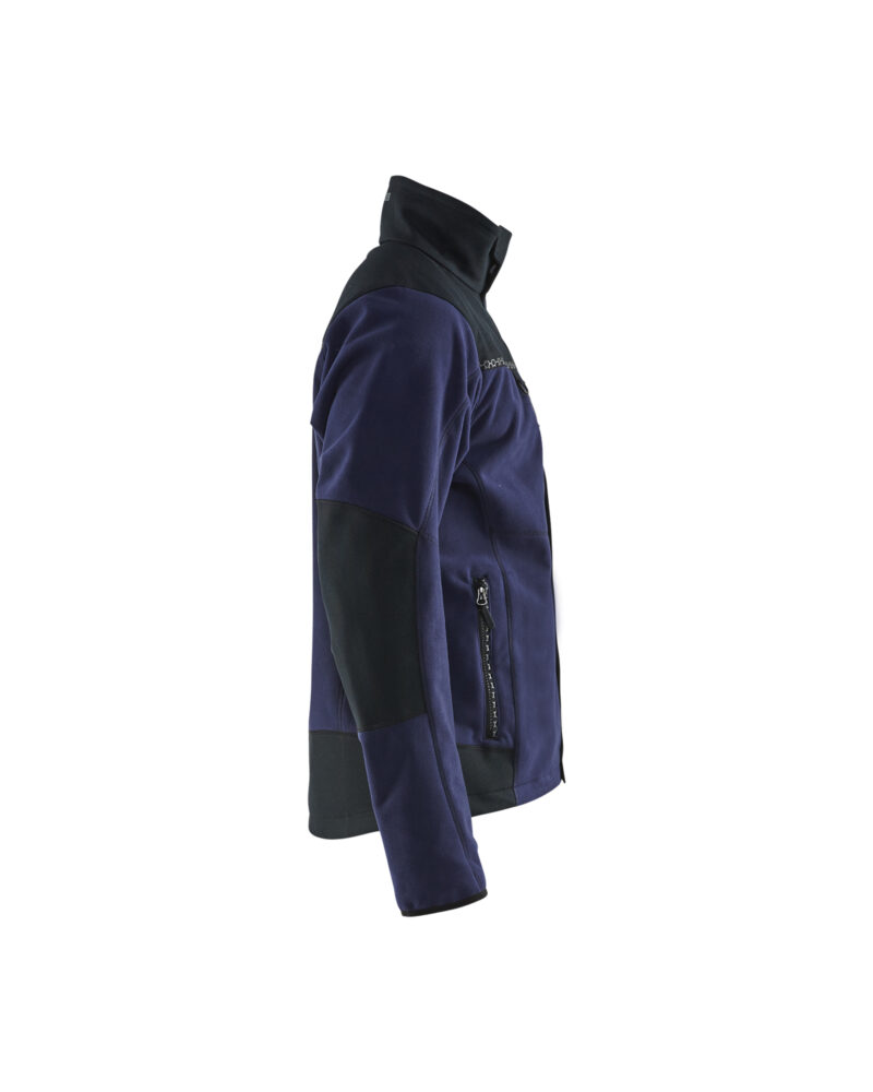 Blåkläder Winddicht fleecejack 4955 - Marineblauw/Zwart zijkant
