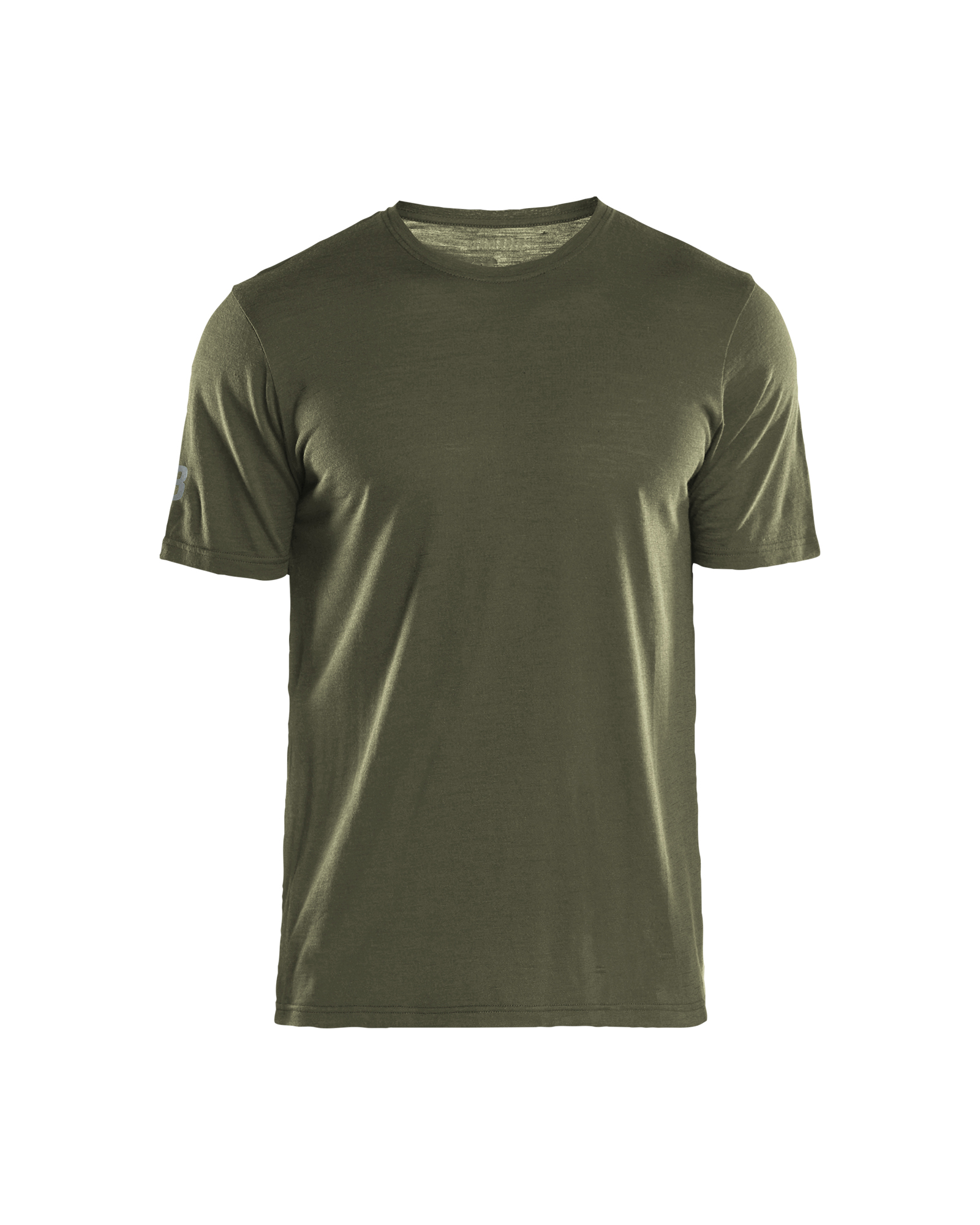 Blåkläder T-shirt merinowol 3536 - Donker herfstgroen voorkant